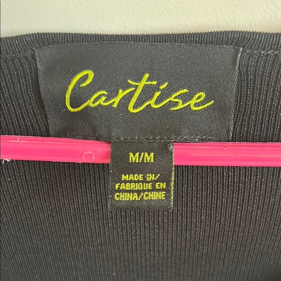 Cartise Statement Black Embellished Floral Sequin Fitted Long Sleeve Top, size M - Picture 4 of 10